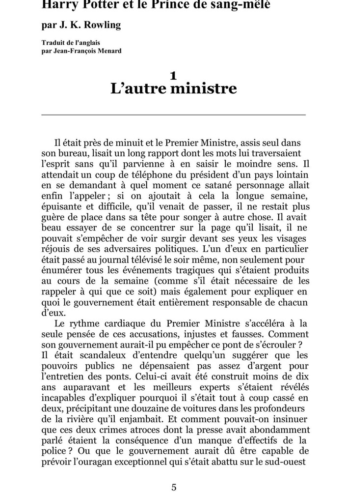 Harry Potter Tome 6 Harry Potter et le prince de sang méle