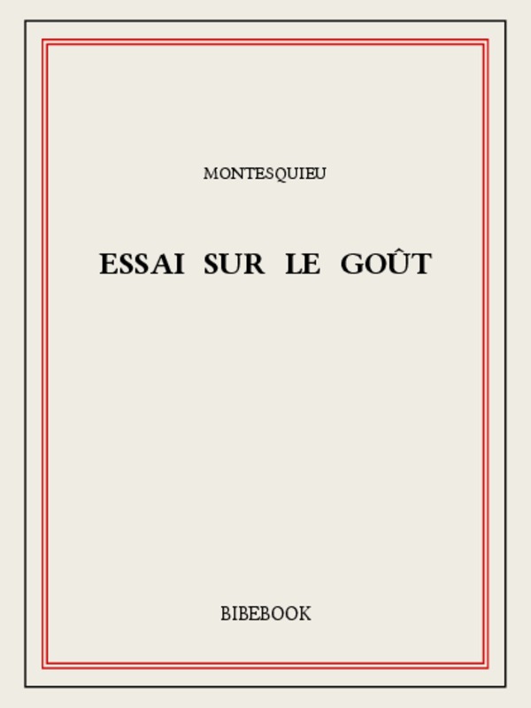 Essai sur le goût