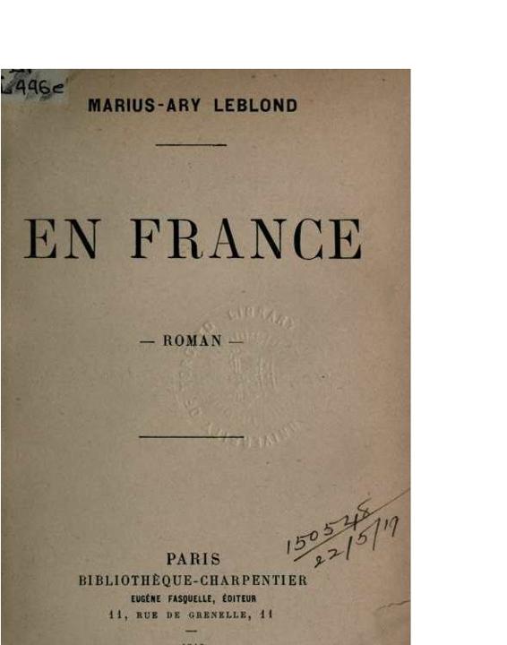 1909 - En France