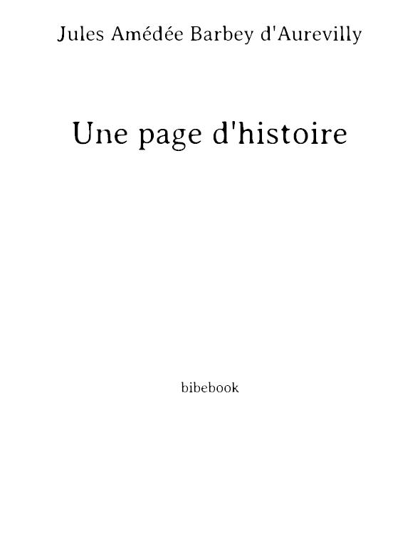 Une Page d'histoire (1603).