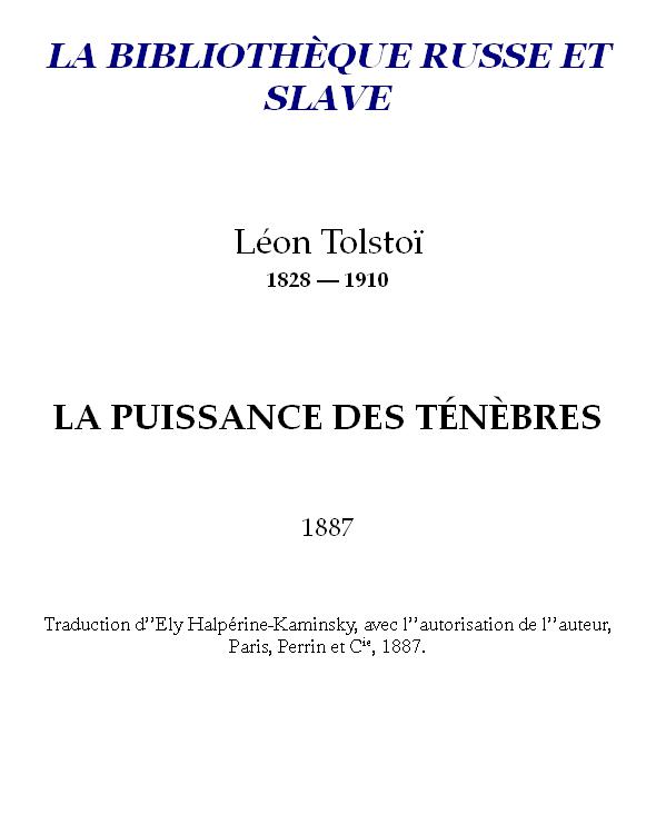 La Puissance des ténèbres