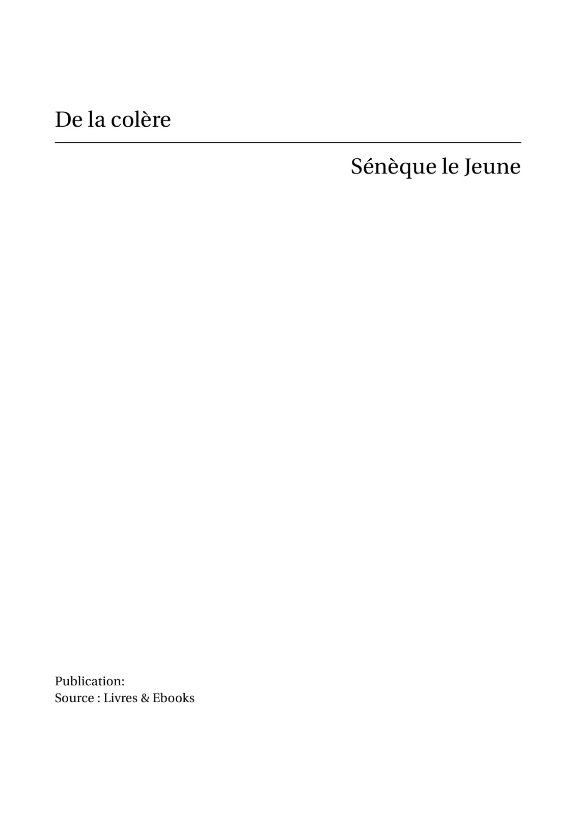 De la colère