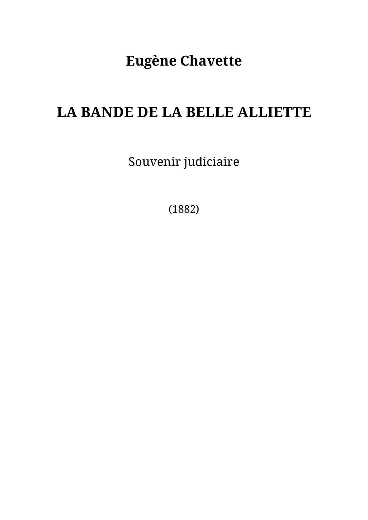 La Bande de la belle Alliette