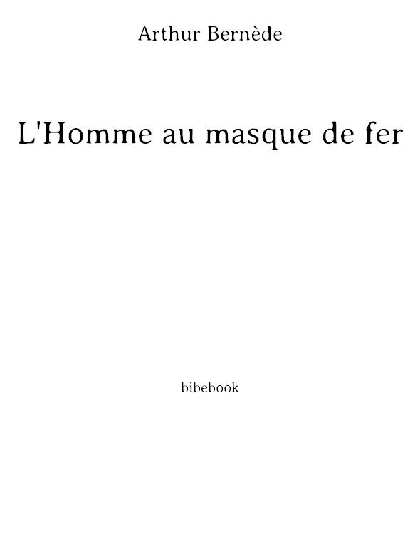 L’homme au masque de fer