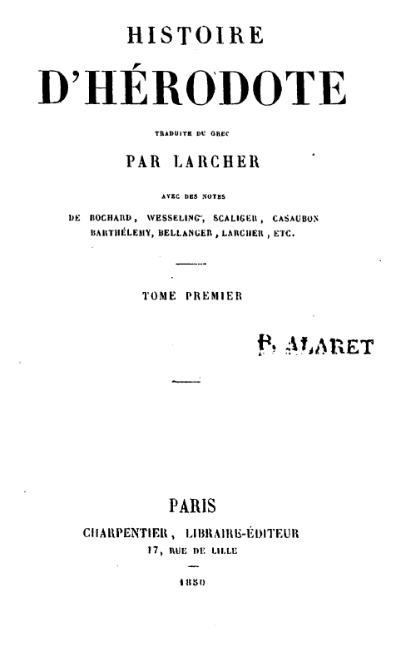 Histoire d’Hérodote
