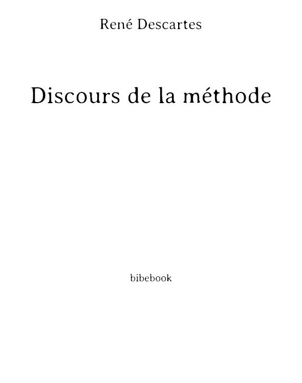 Discours de la méthode